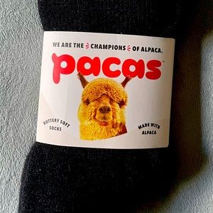 Pacas Men’s Alpaca Fiber Buttery Soft Crew Socks Black Size L/XL NWT